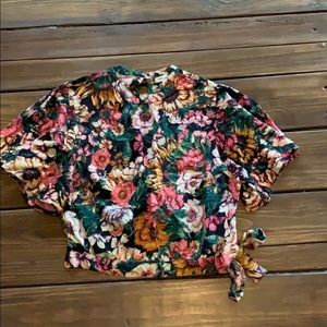 Billabong Side Tie Floral Shirt
